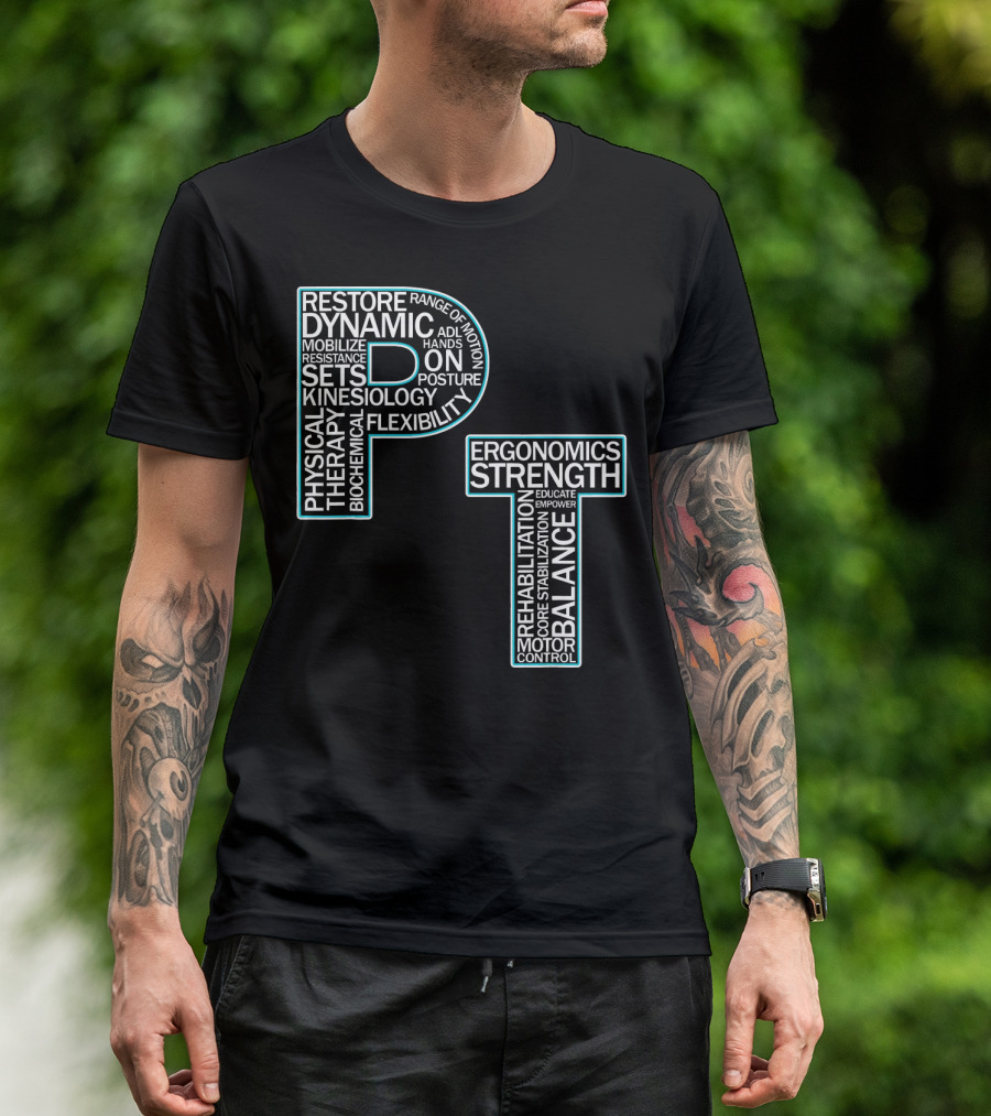 Restore Dynamic Physical Therapy Ergonomics Strength Balance T-Shirt