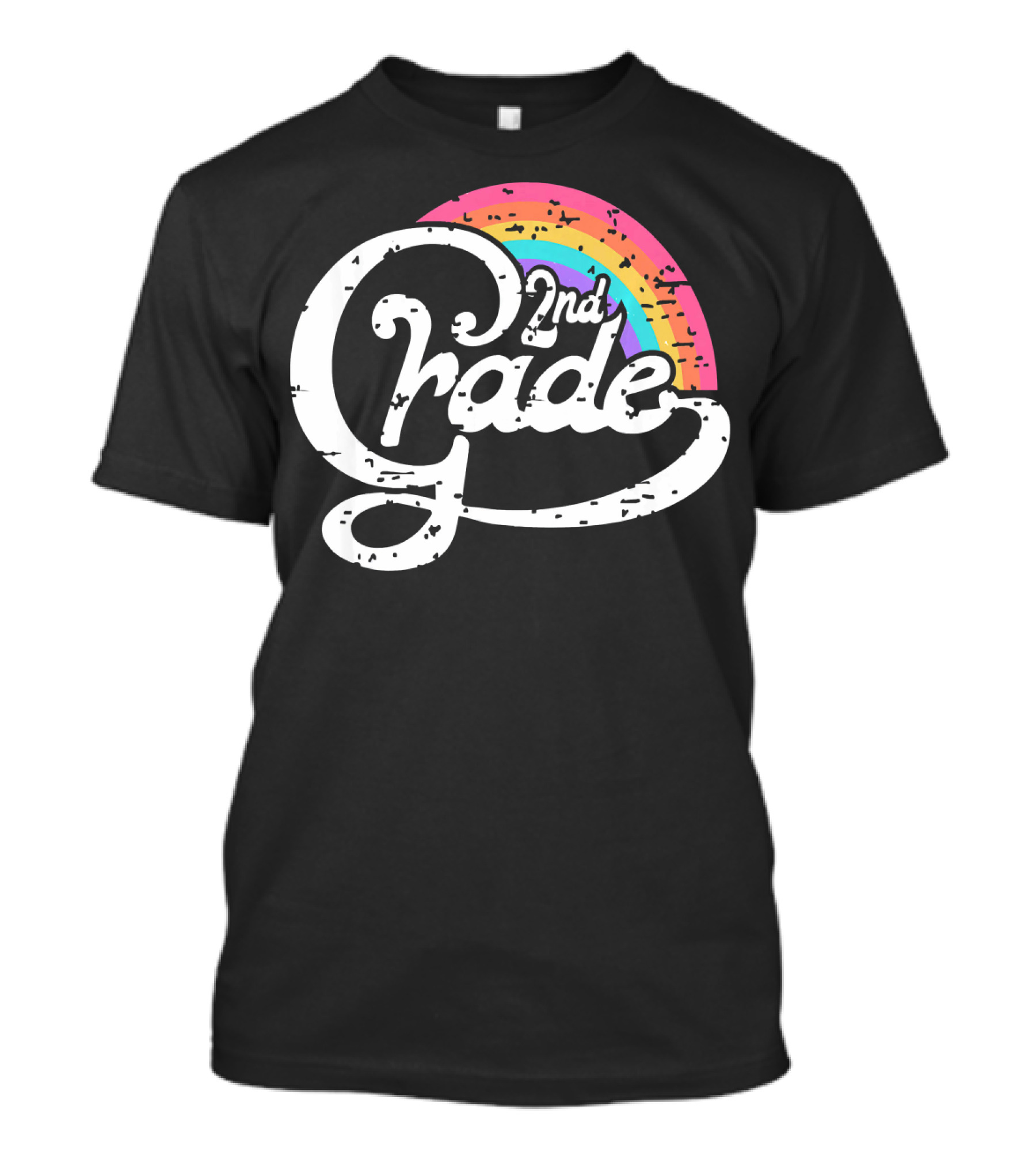 Second Grade 2nd Grade Rainbow Girls Teacher T-Shirt