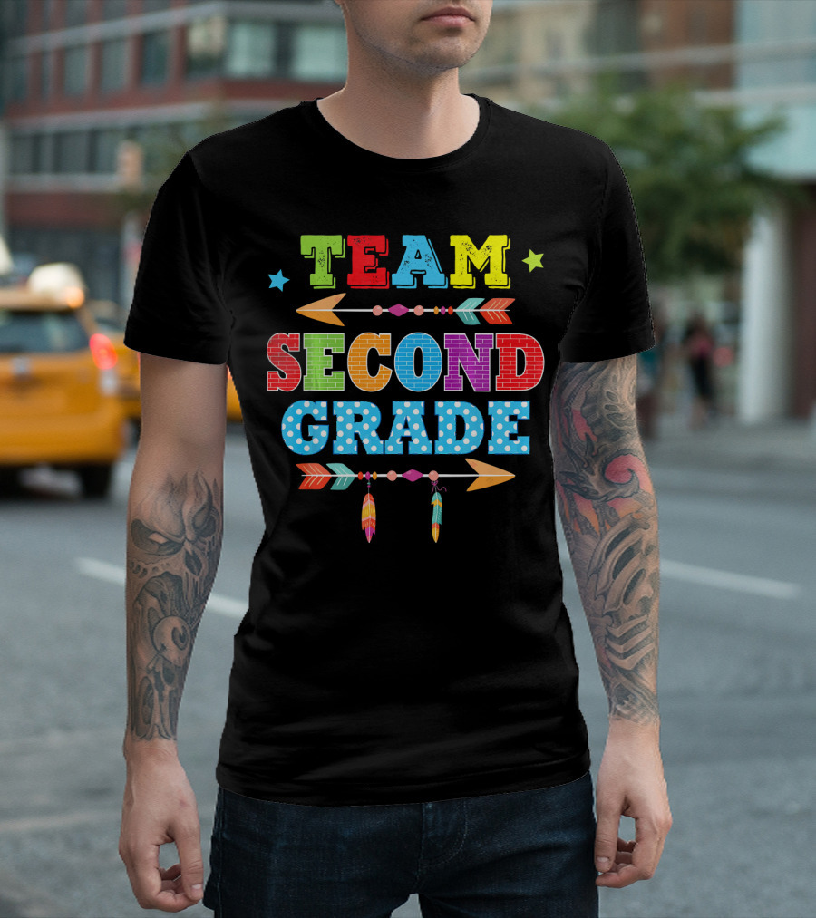 Team 2nd Grade Teacher Student Squad Second Grade Arrows T-Shirt