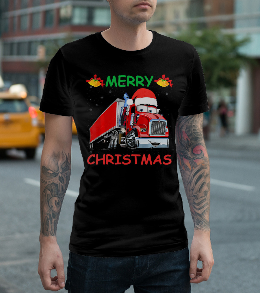 Merry Christmas Truck Driver Santa UglyTruc T-Shirt