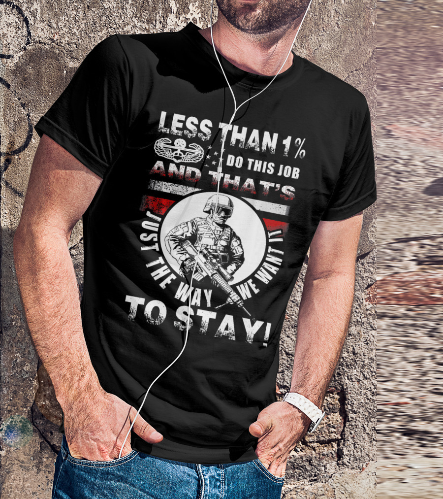 Less Than 1% Do This Job And That's Just The Way We Want It To Stay Veteran Air Assault T-Shirt