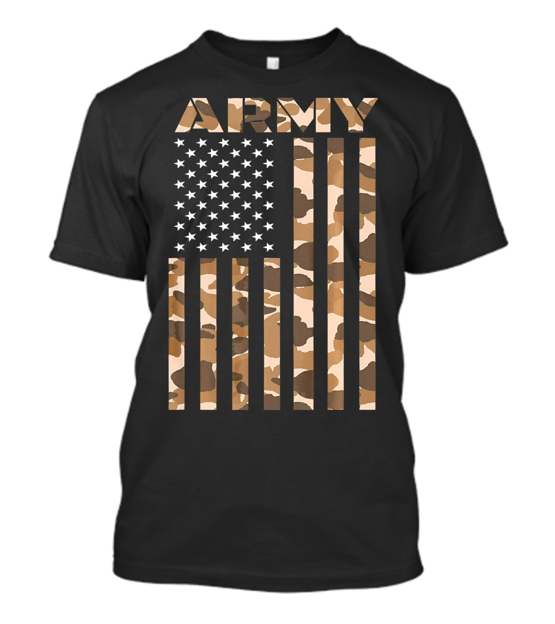 Army Camouflage U.S. Flag Infantry Ranger T-Shirt