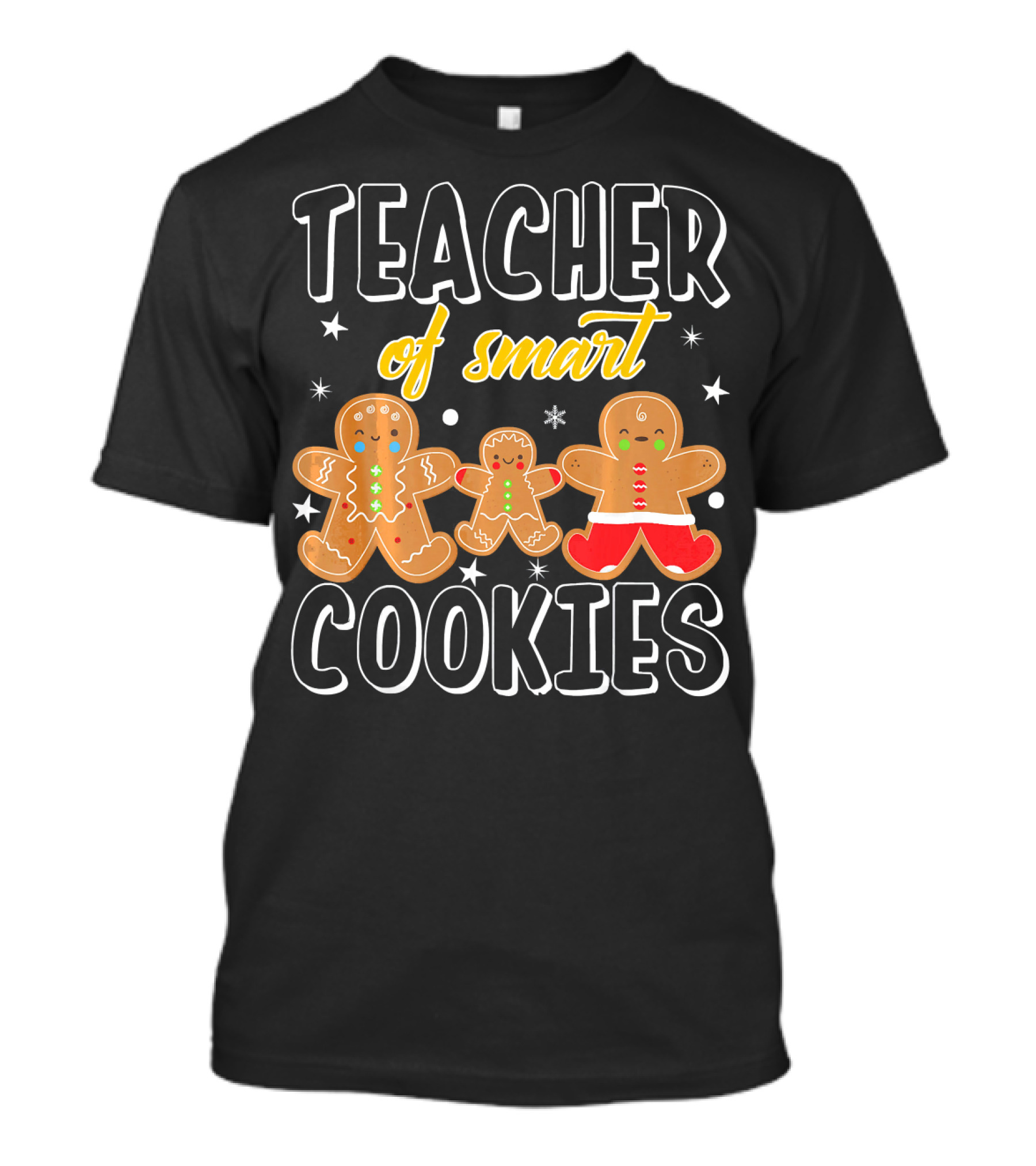 Teacher Of Smart Cookies Christmas Ornament Gingerbread Family T-Shirt