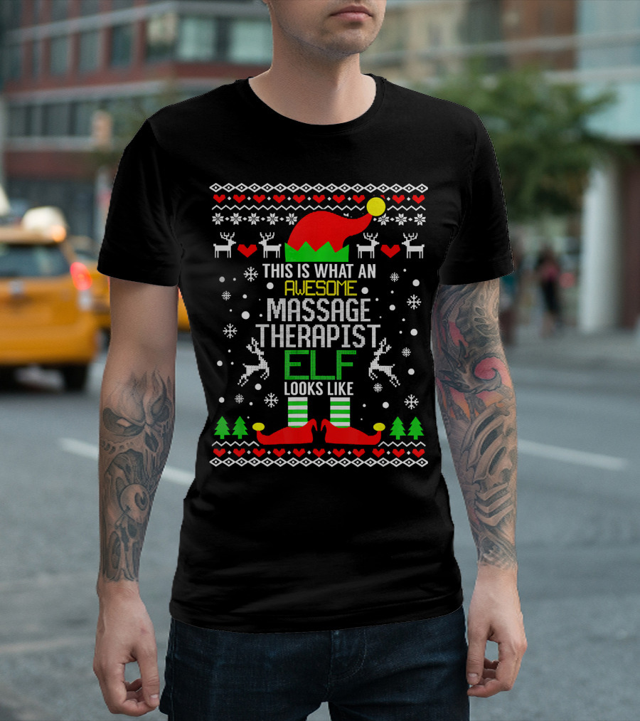 This Is What An Awesome Massage Therapist Elf Looks Like T-Shirt
