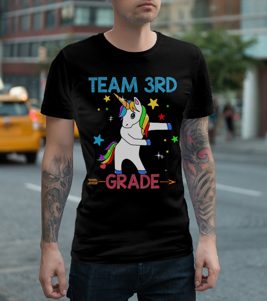 Team 3RD Grade Unicorn Star Dance T-Shirt