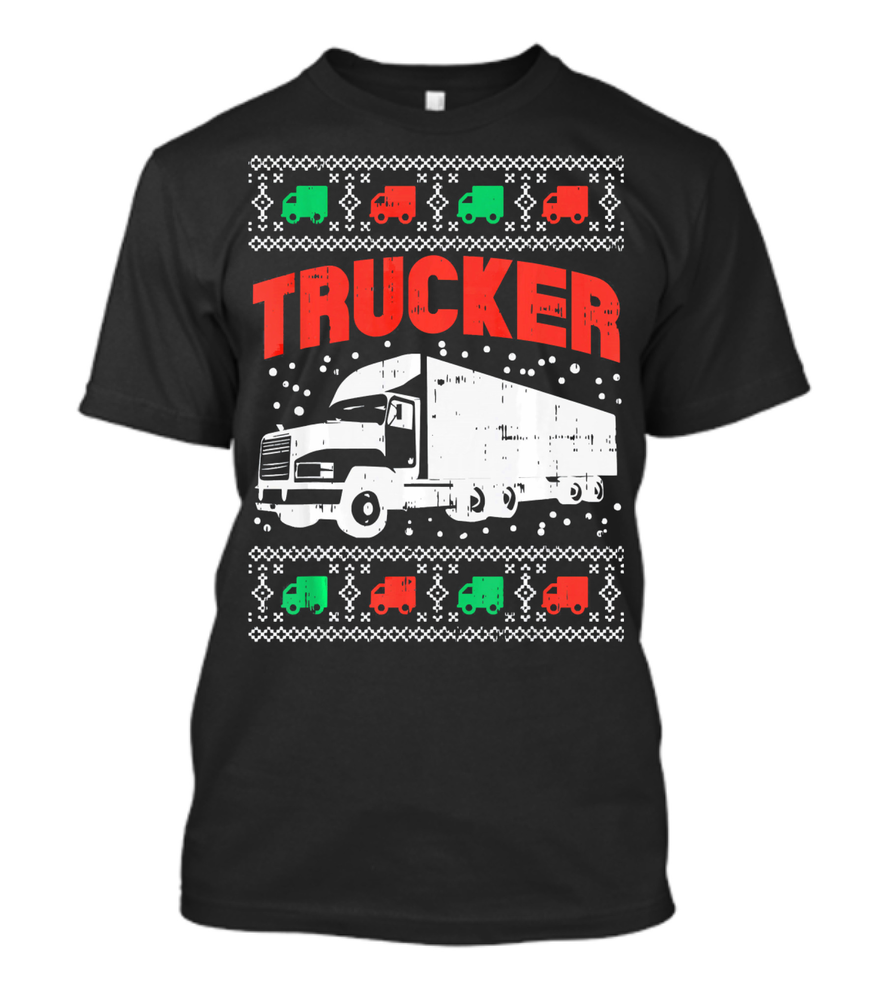 Trucker Xmas Truck Festive Holiday T-Shirt