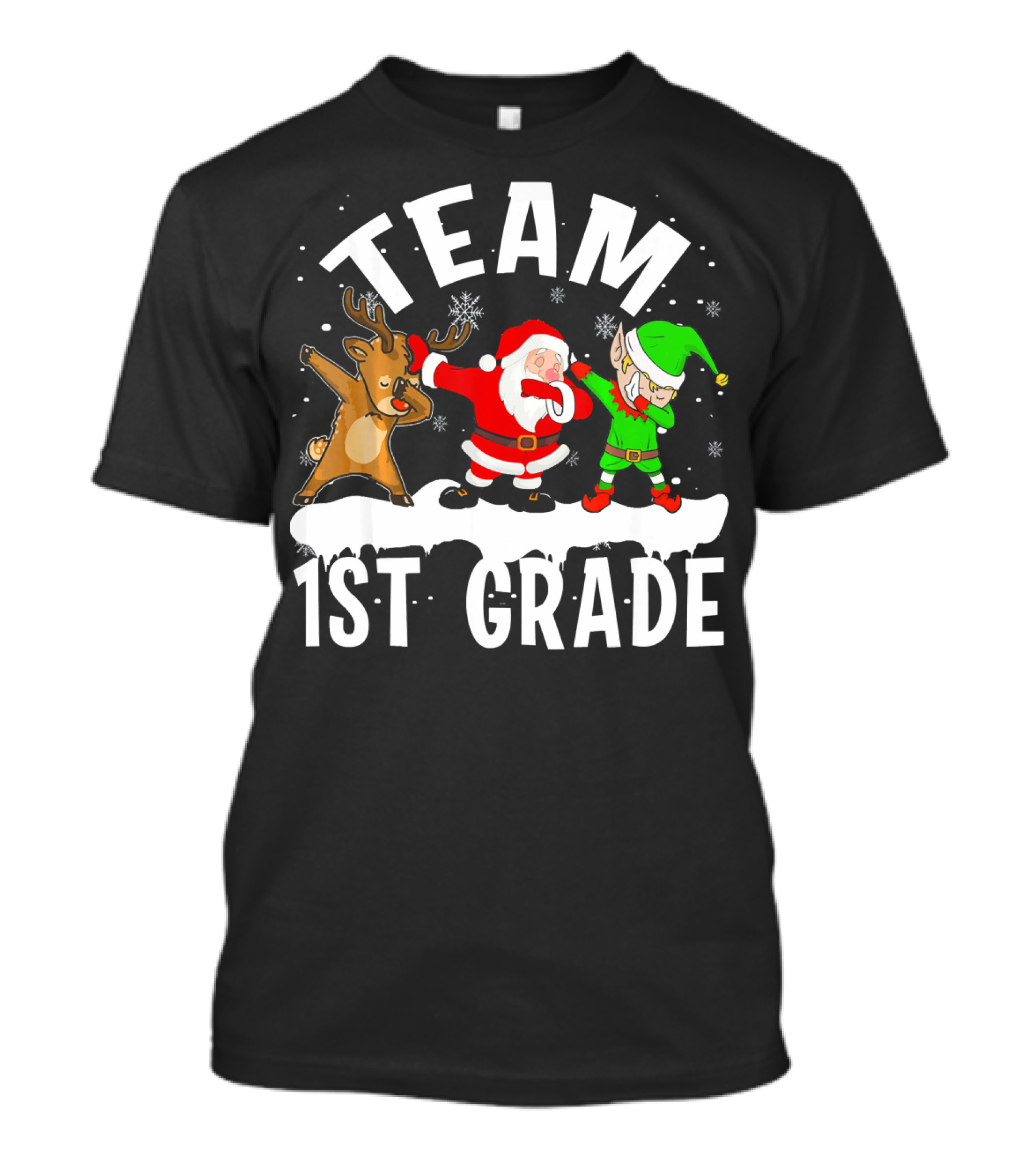 Team 1st Grade Santa Rudolph Elf Elementary Teacher T-Shirt