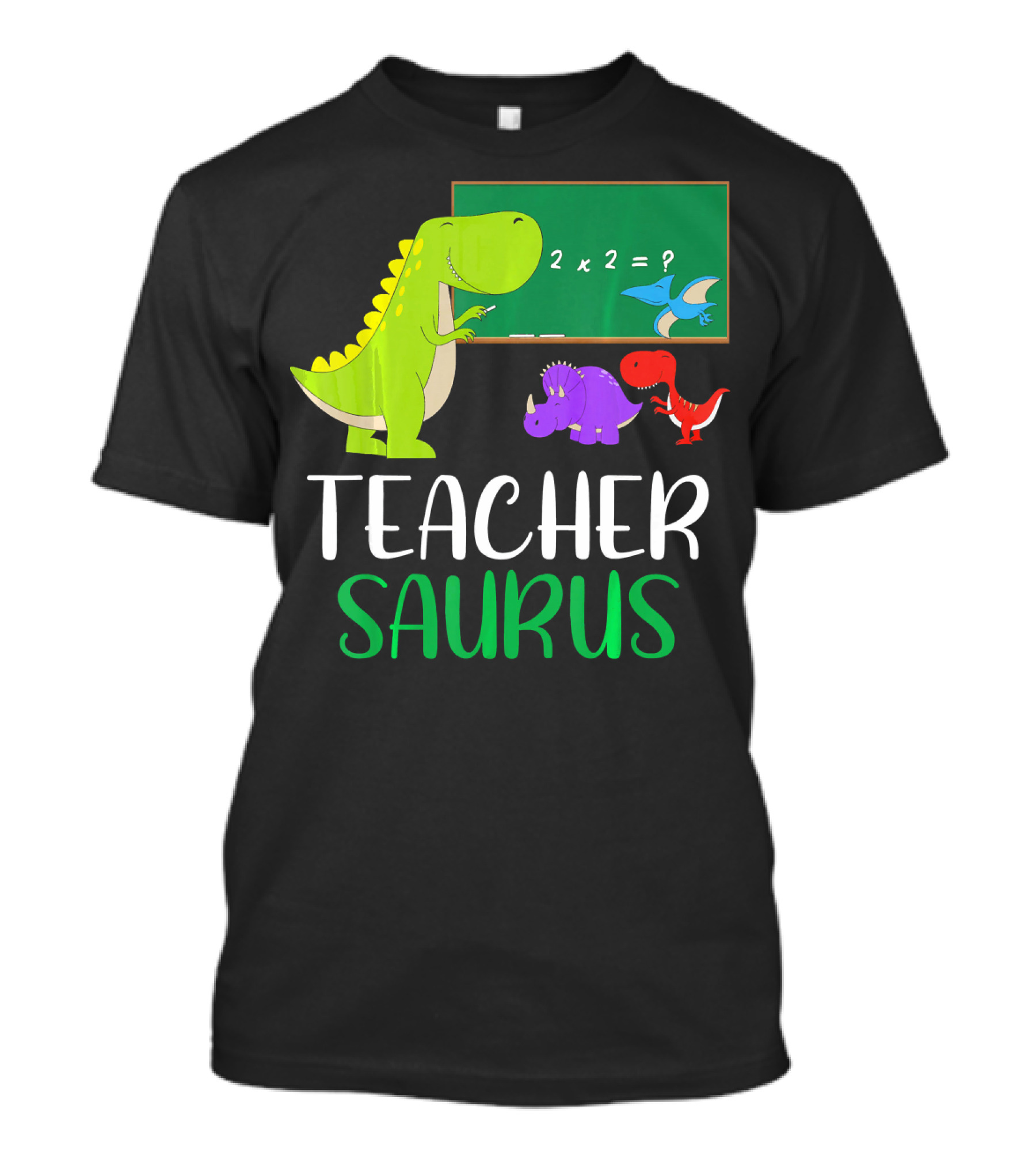 Teachersaurus Cute Classroom Dinosaur Math Lesson T-Shirt