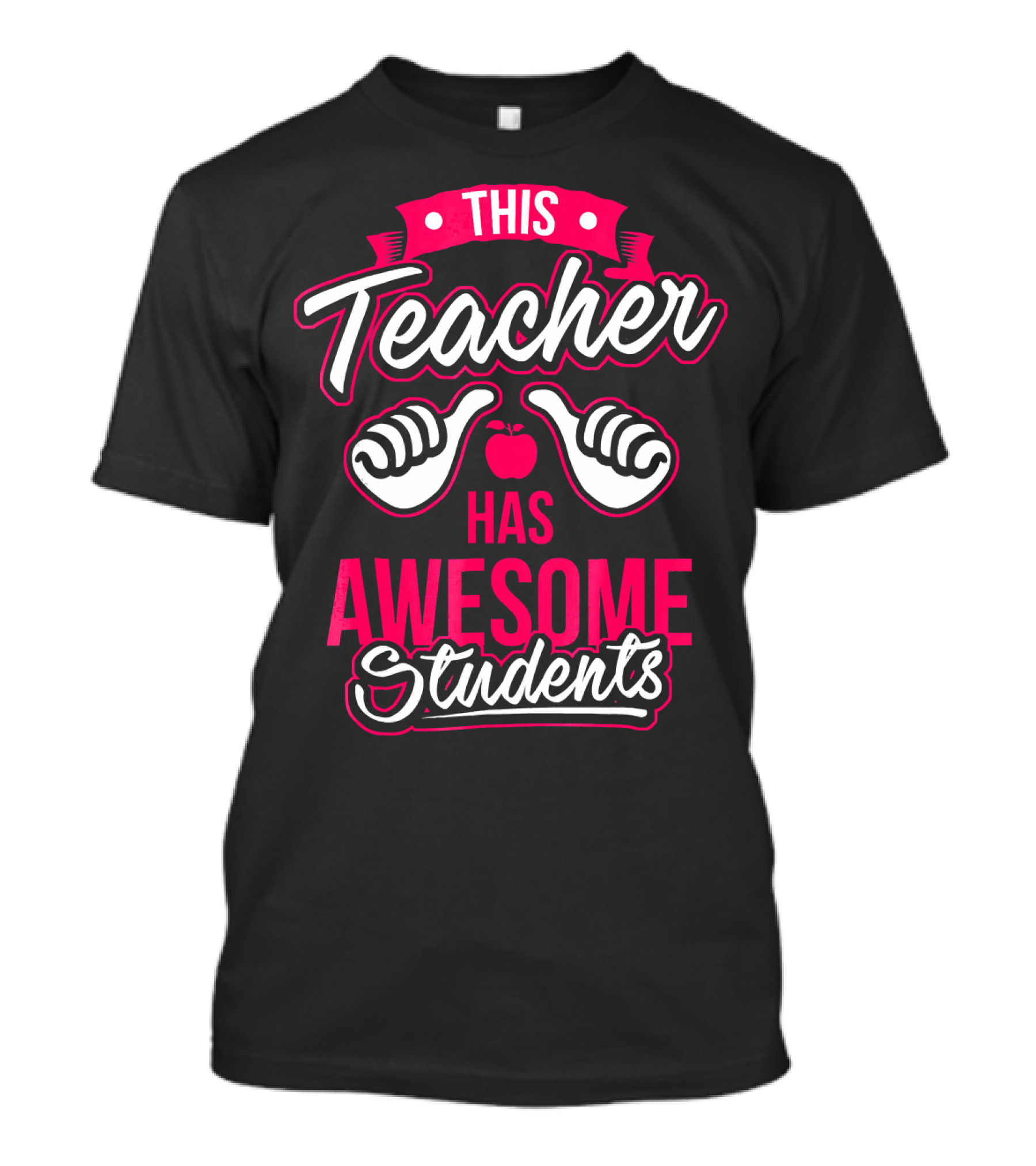 THIS Teacher HAS AWESOME Students With Thumbs Up And Apple T-Shirt