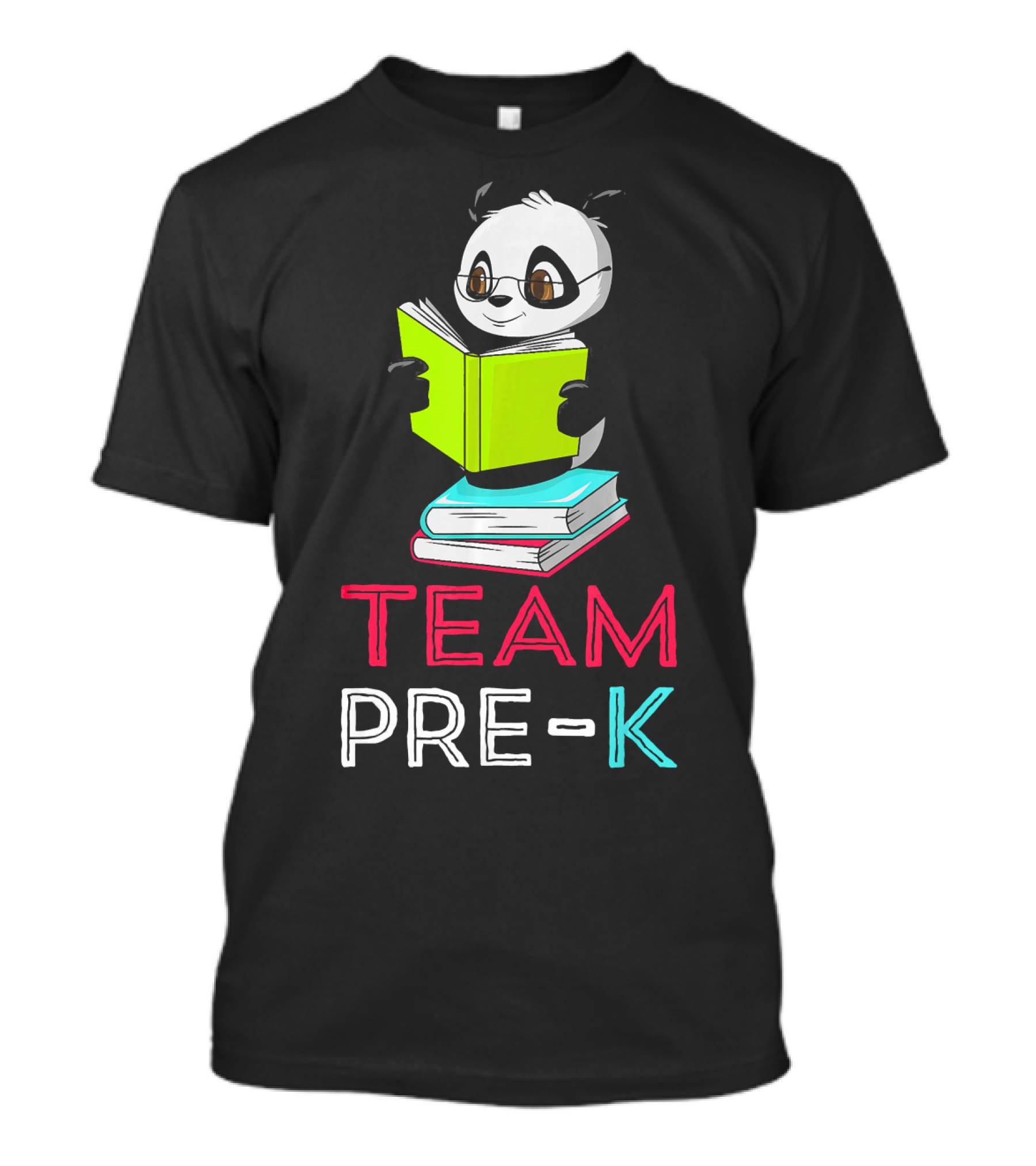 Team Pre K Teacher Panda Reading First Day Presc T-Shirt