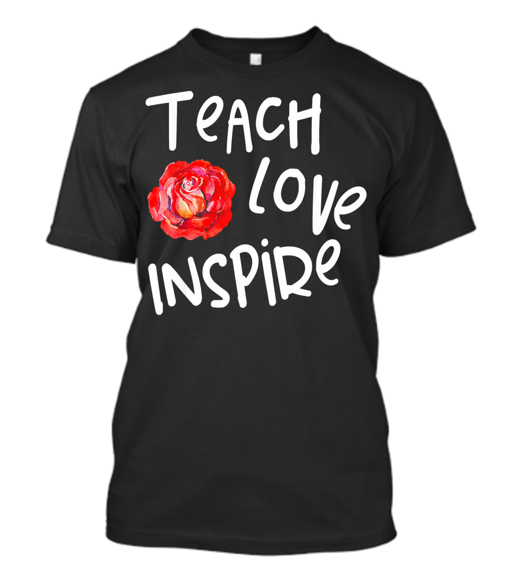 Teach Love Inspire Cute Flower Teacher T-Shirt