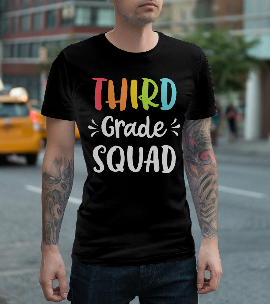 Third Grade Squad Funny 3rd Back To School T-Shirt
