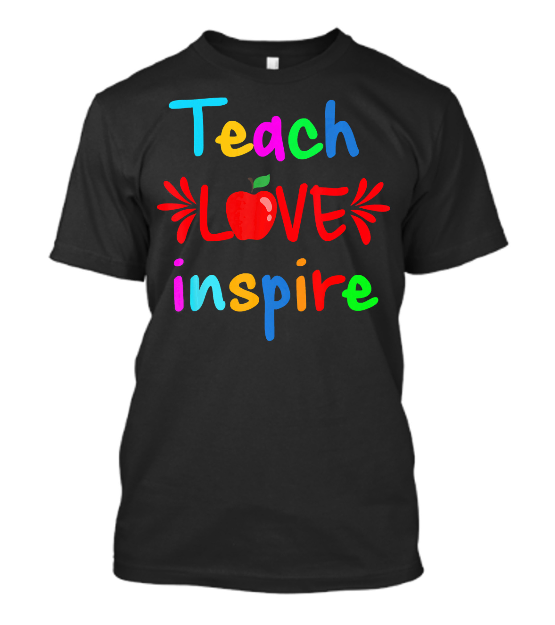 Teach Love Inspire Teacher Apple Appreciation T-Shirt