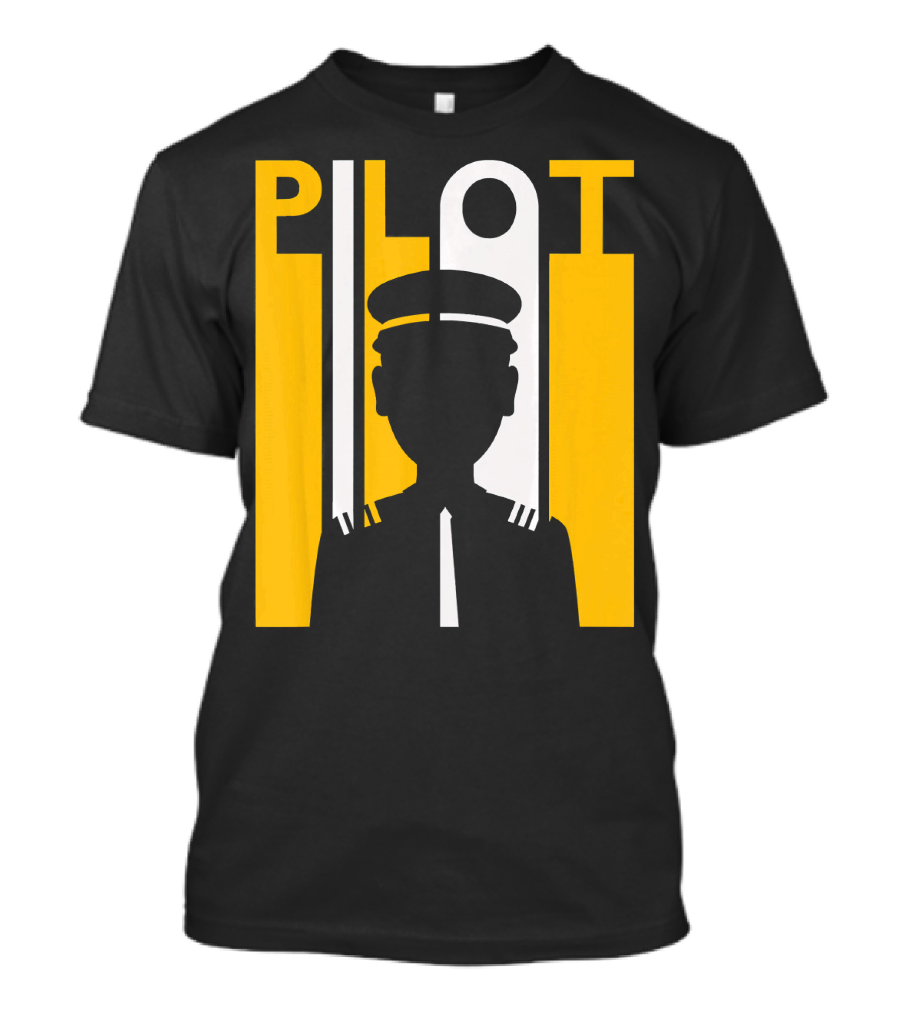 Pilot Silhouette Simple Halloween Costume Iconic Uniform T-Shirt