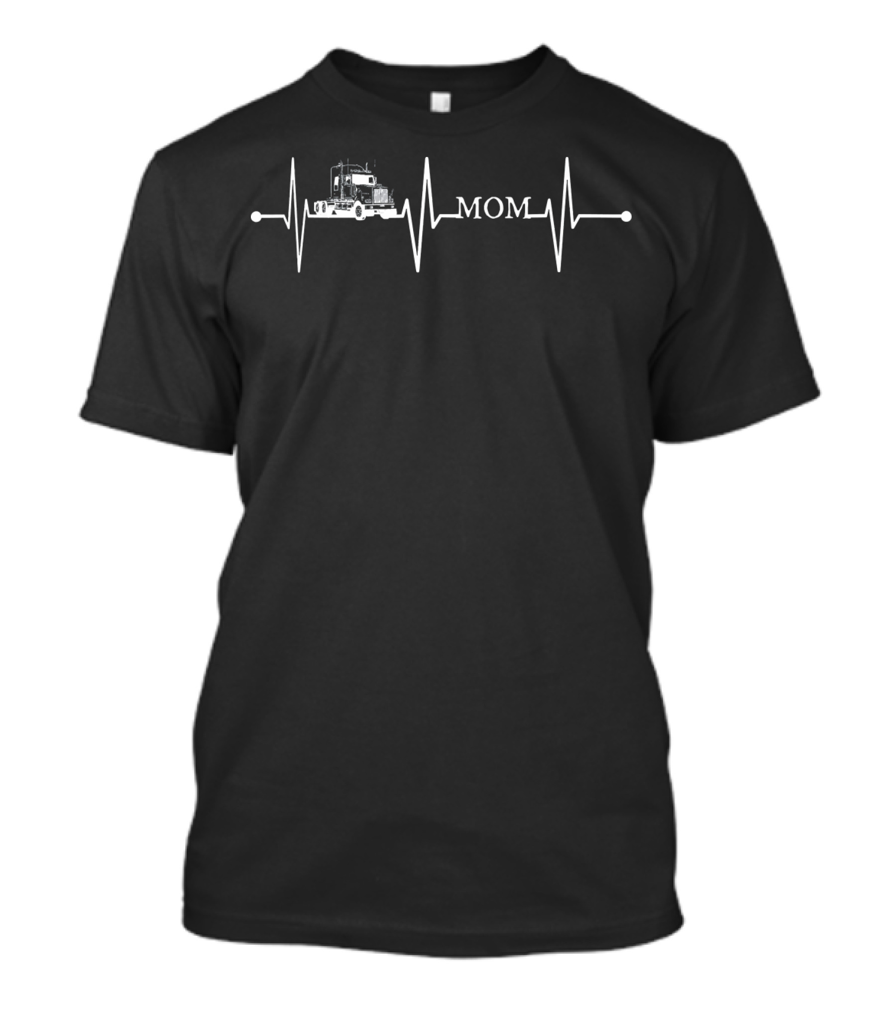 Trucker Mom EKG Heartbeat Truck Driver T-Shirt