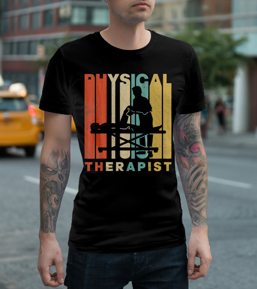 Vintage Retro Physical Therapist Stripes T-Shirt