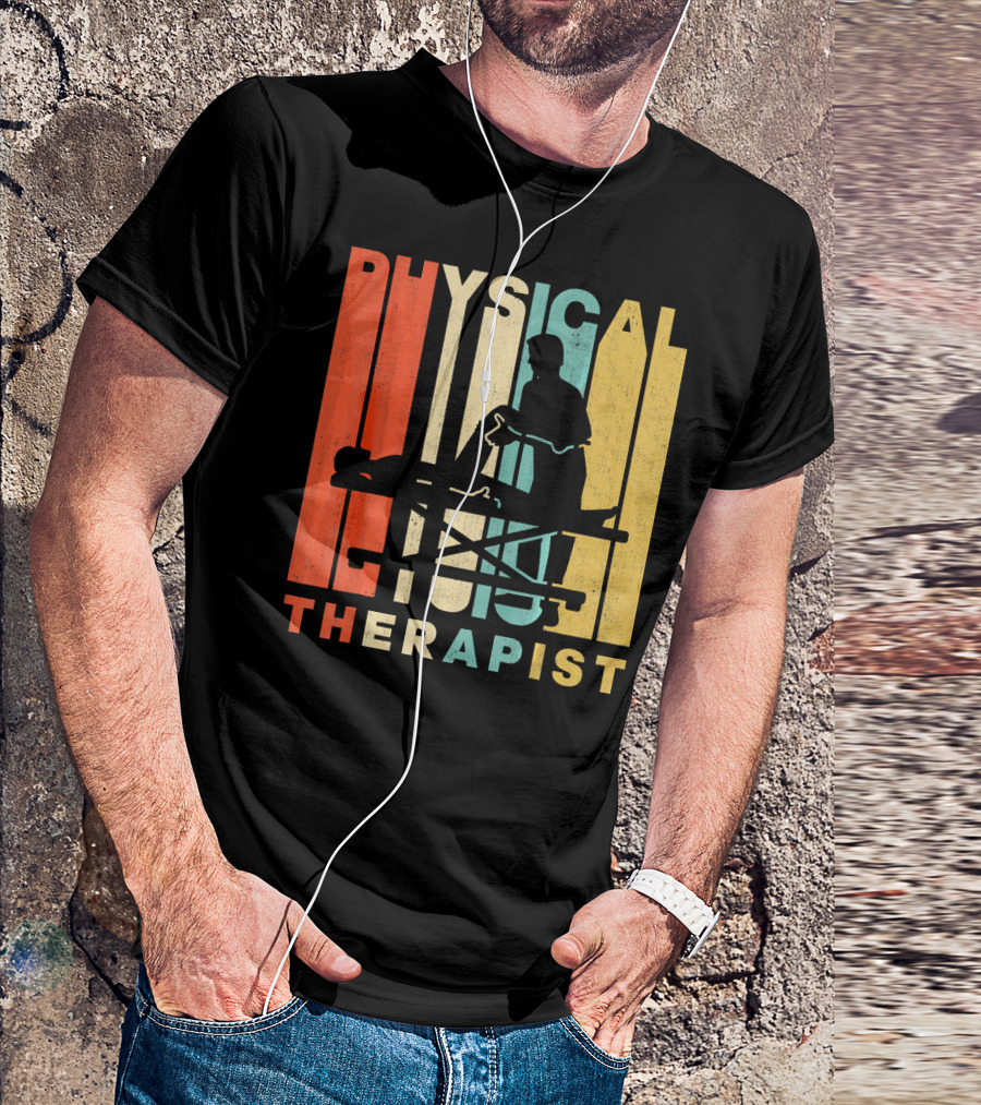 Vintage Retro Physical Therapist Stripes T-Shirt
