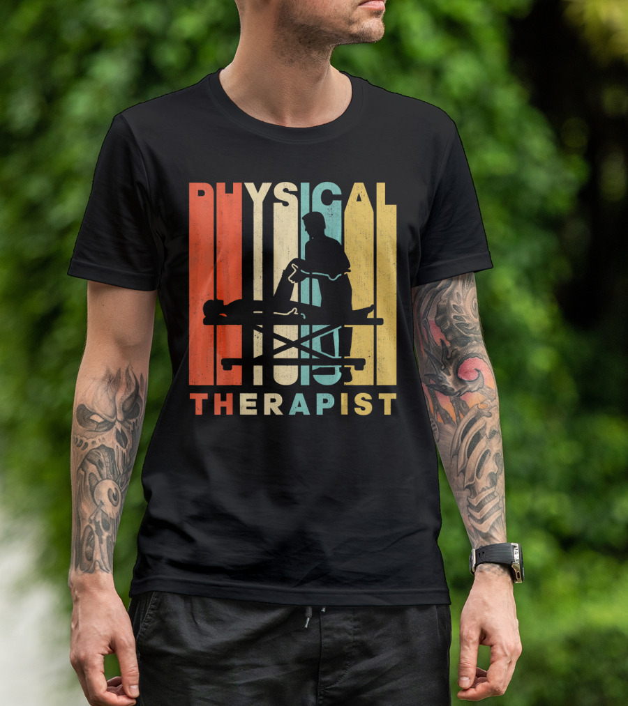 Vintage Retro Physical Therapist Stripes T-Shirt