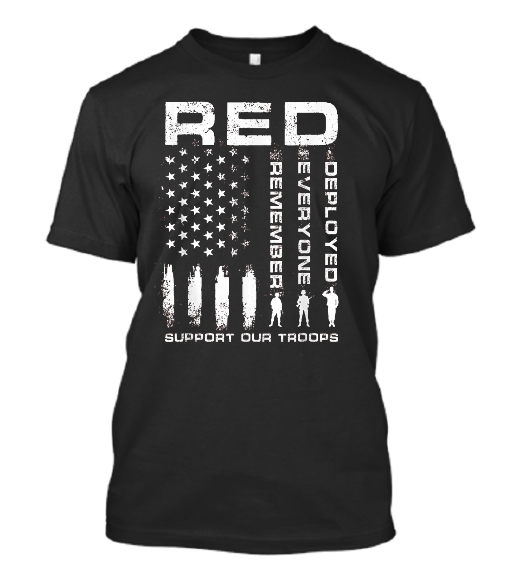 RED Remember Everyone Deployed Support Our Troops T-Shirt