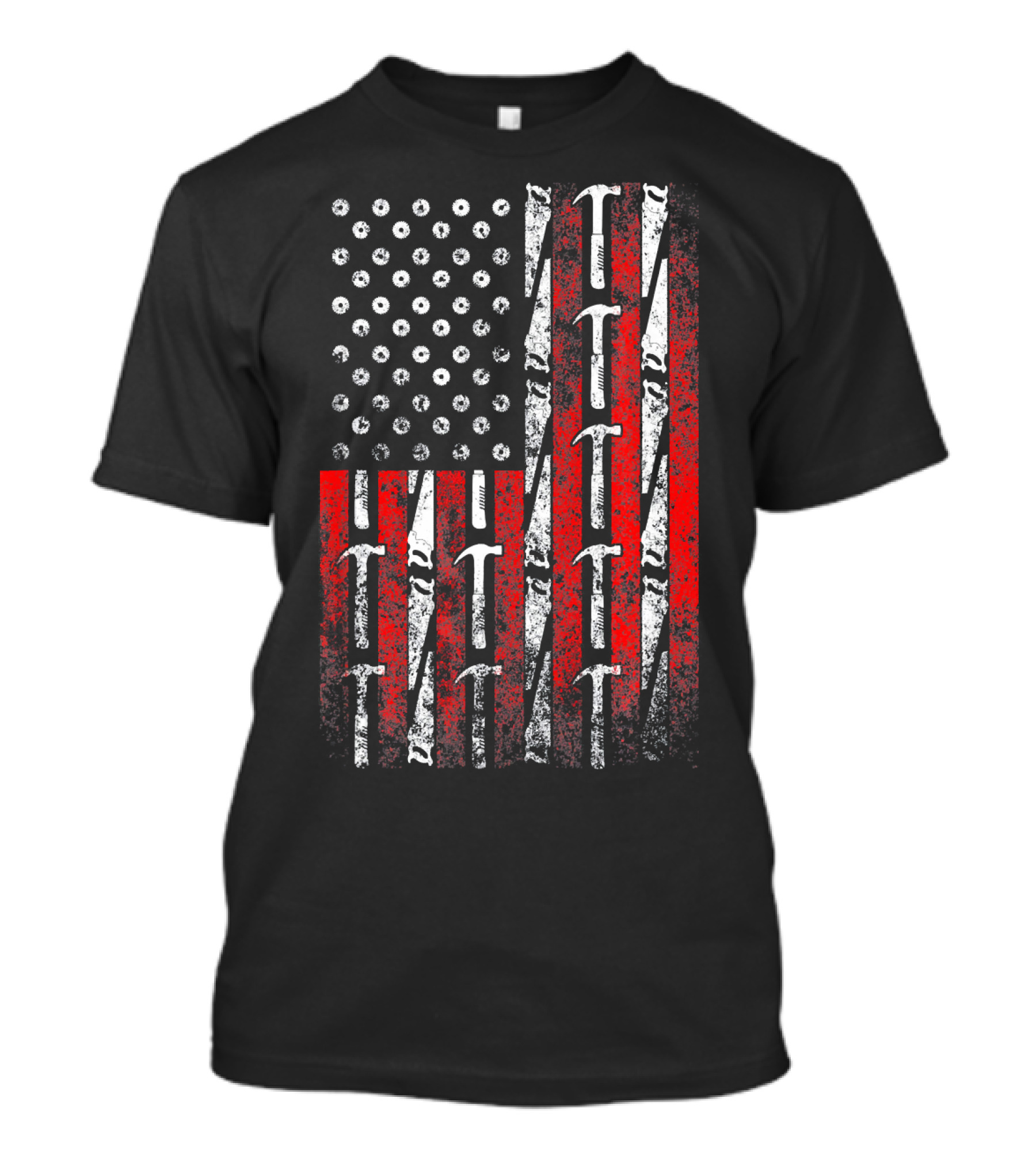 American Flag Hammer Patriotic Han Tool Stripes And Stars T-Shirt