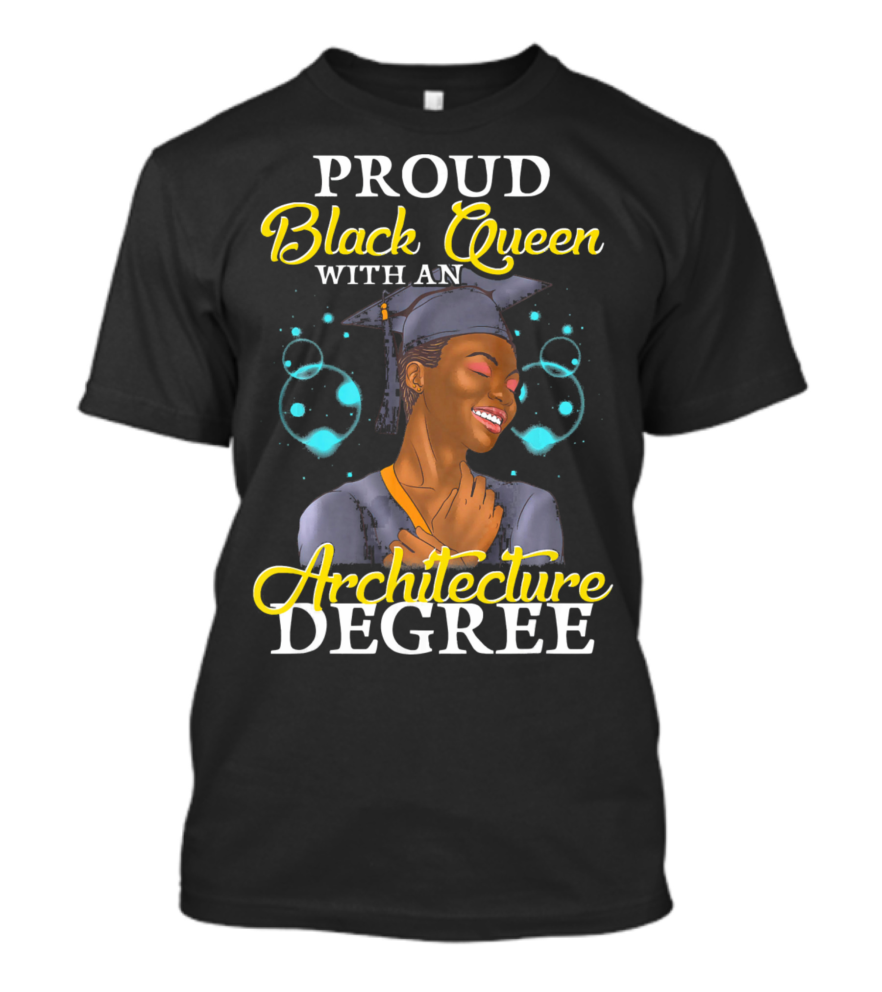Proud Black Queen With An Architecture Degree Graduation T-Shirt