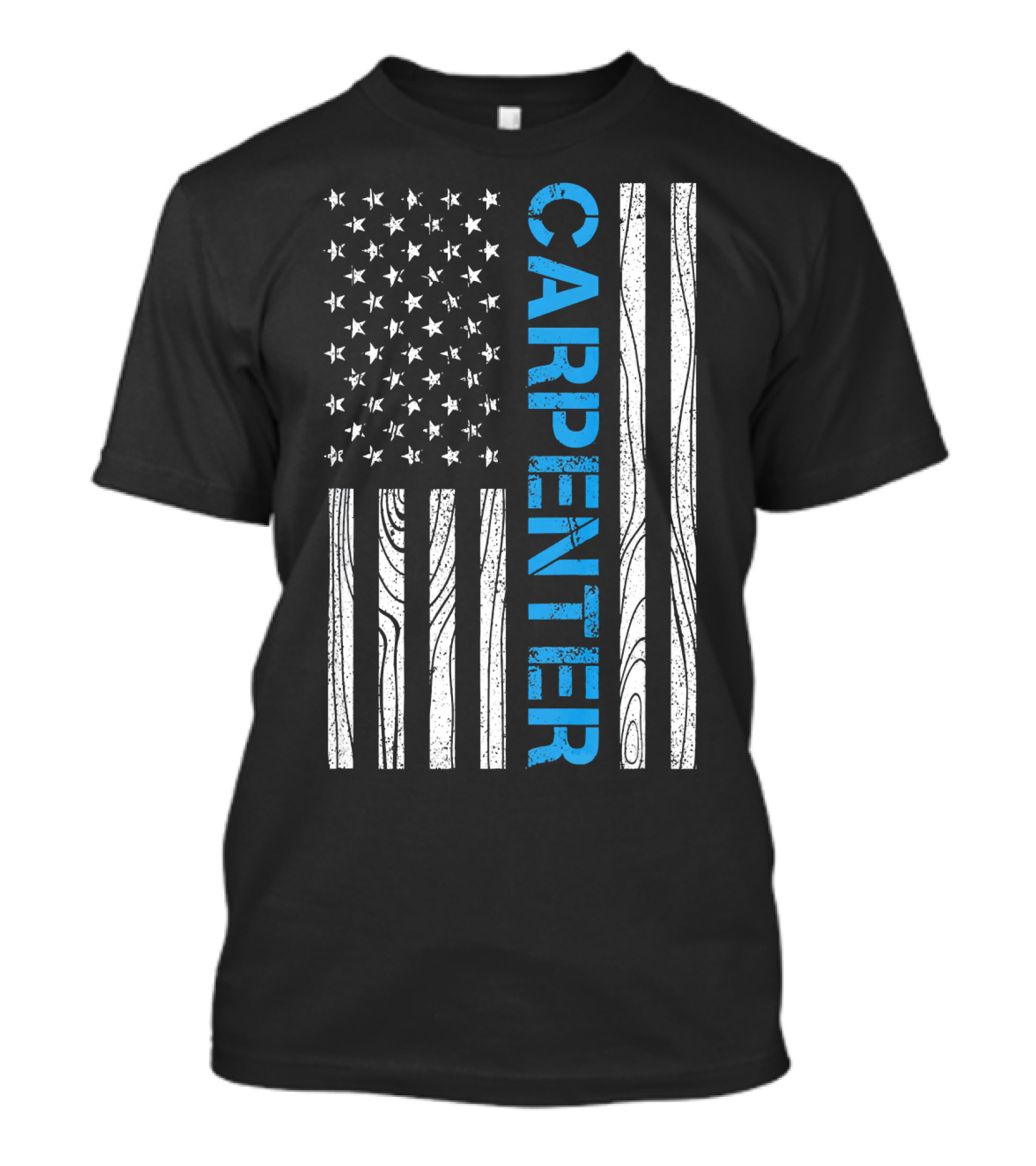 Carpenter USA Flag Woodworking T-Shirt