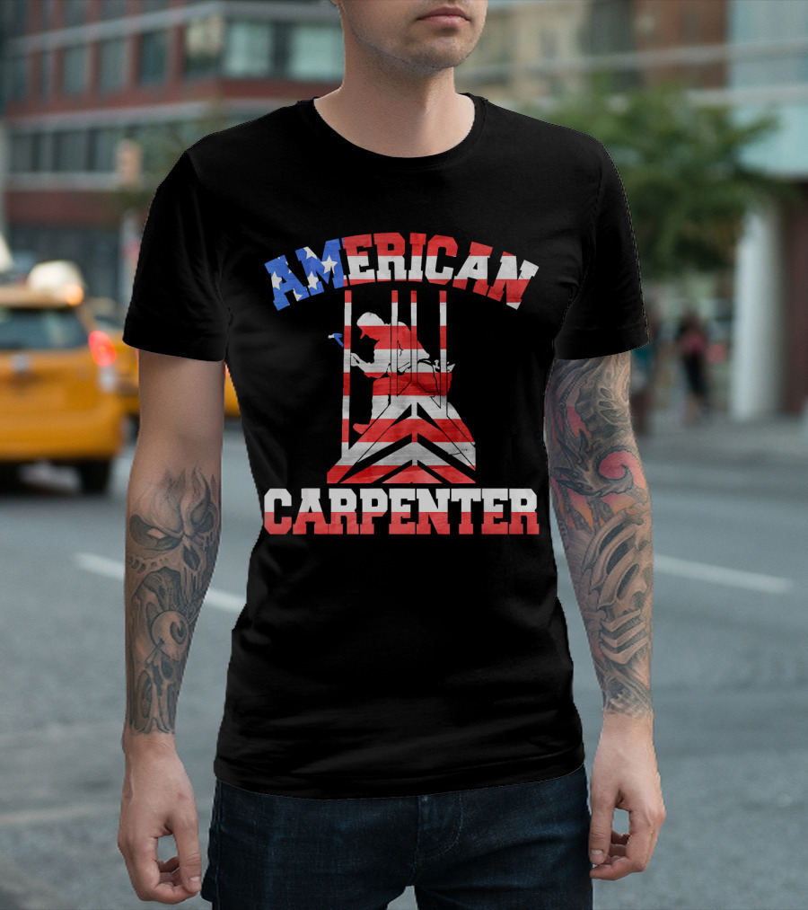 American Carpenter Patriotic T-Shirt