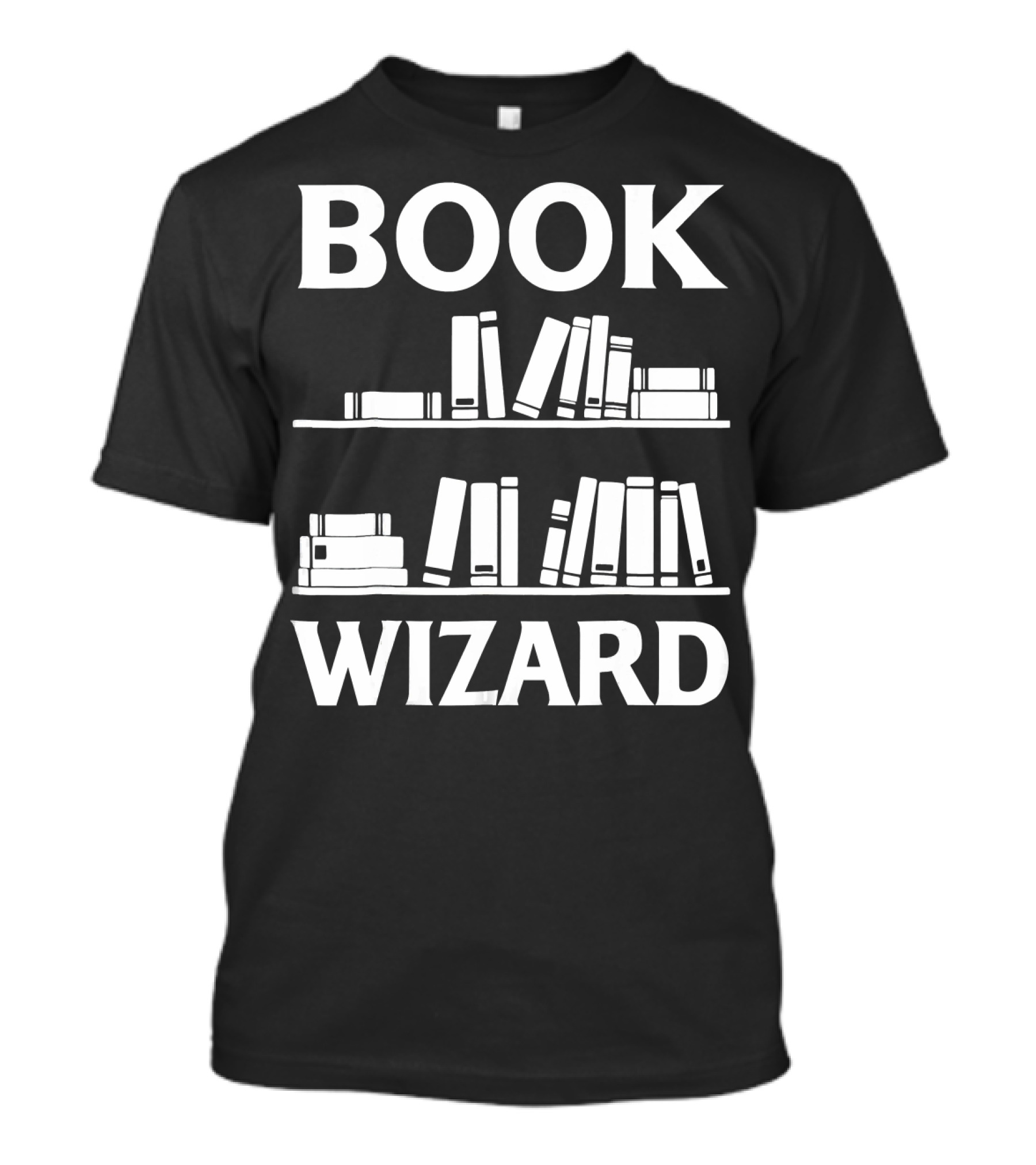 Book Wizard Librarian Magic And Knowledge Shelves T-Shirt