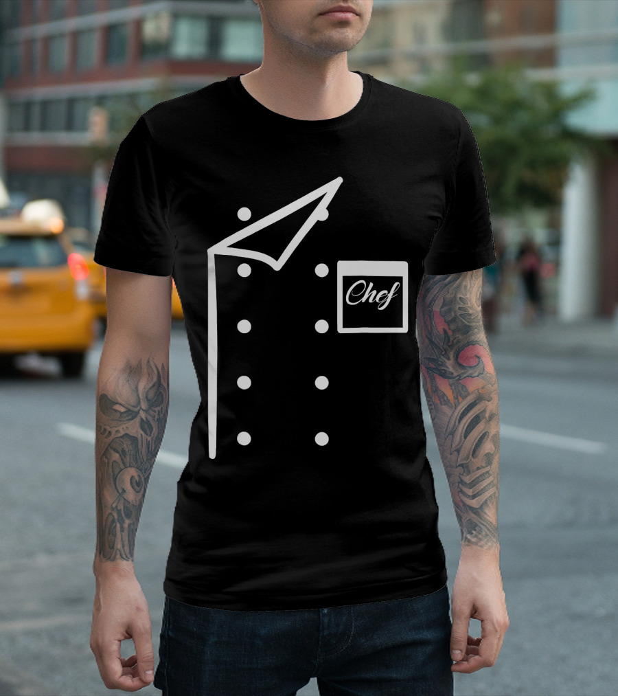 Chef Chef White Outline Jacket T-Shirt