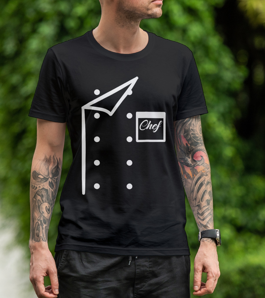 Chef Chef White Outline Jacket T-Shirt