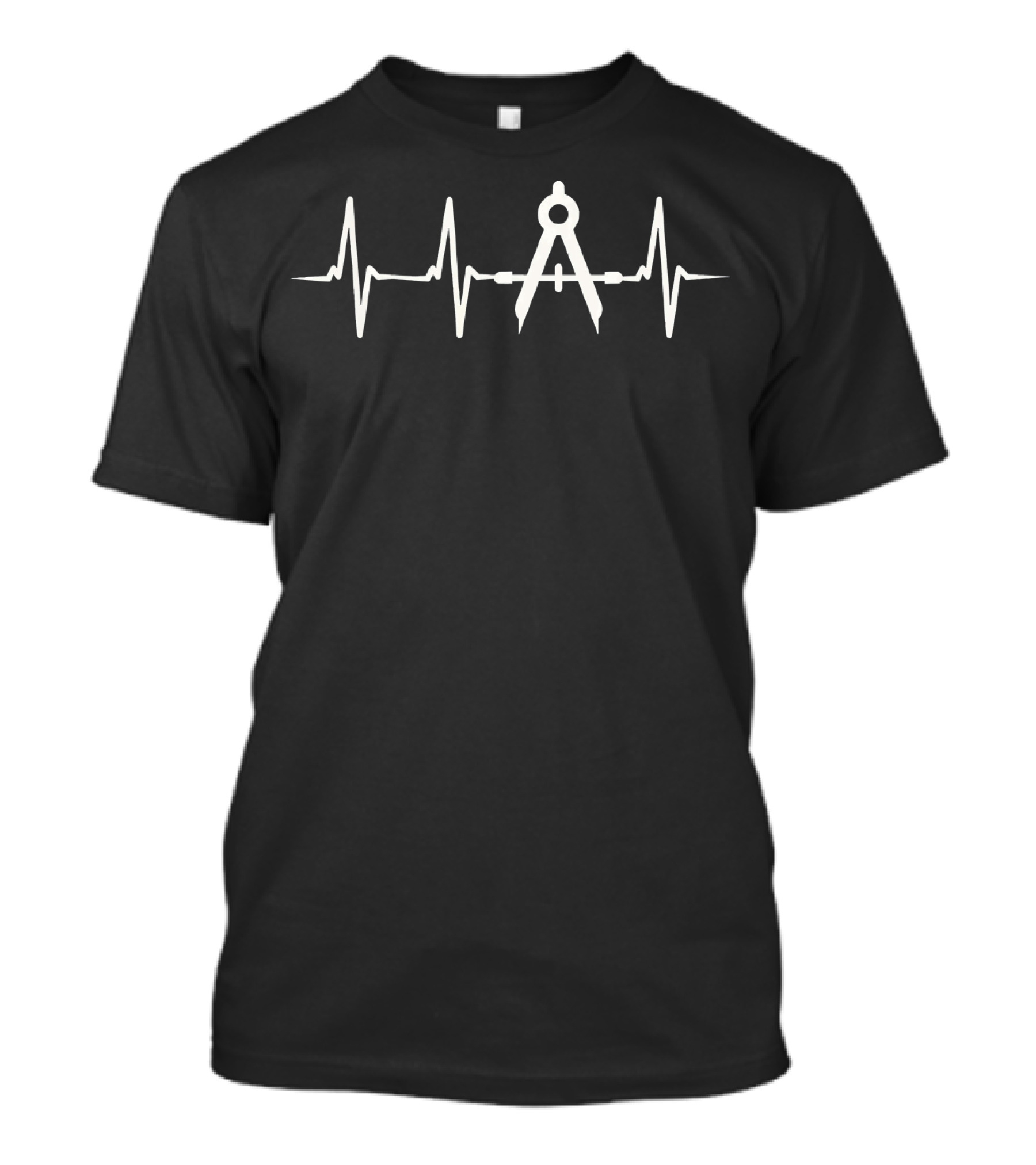 Architect EKG Pulse Line With Compass T-Shirt