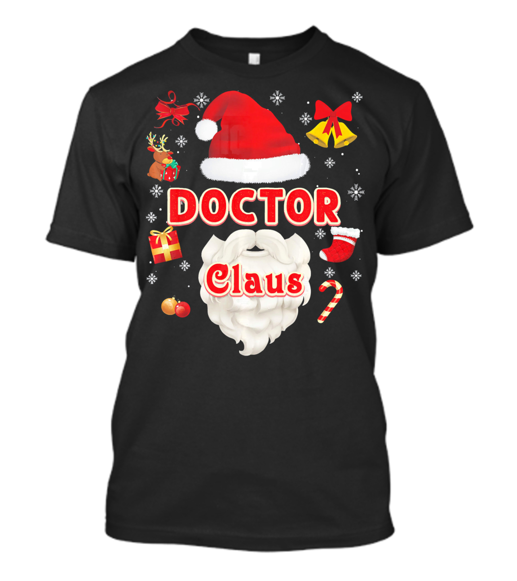 Doctor Claus Christmas Santa Face Merry T-Shirt