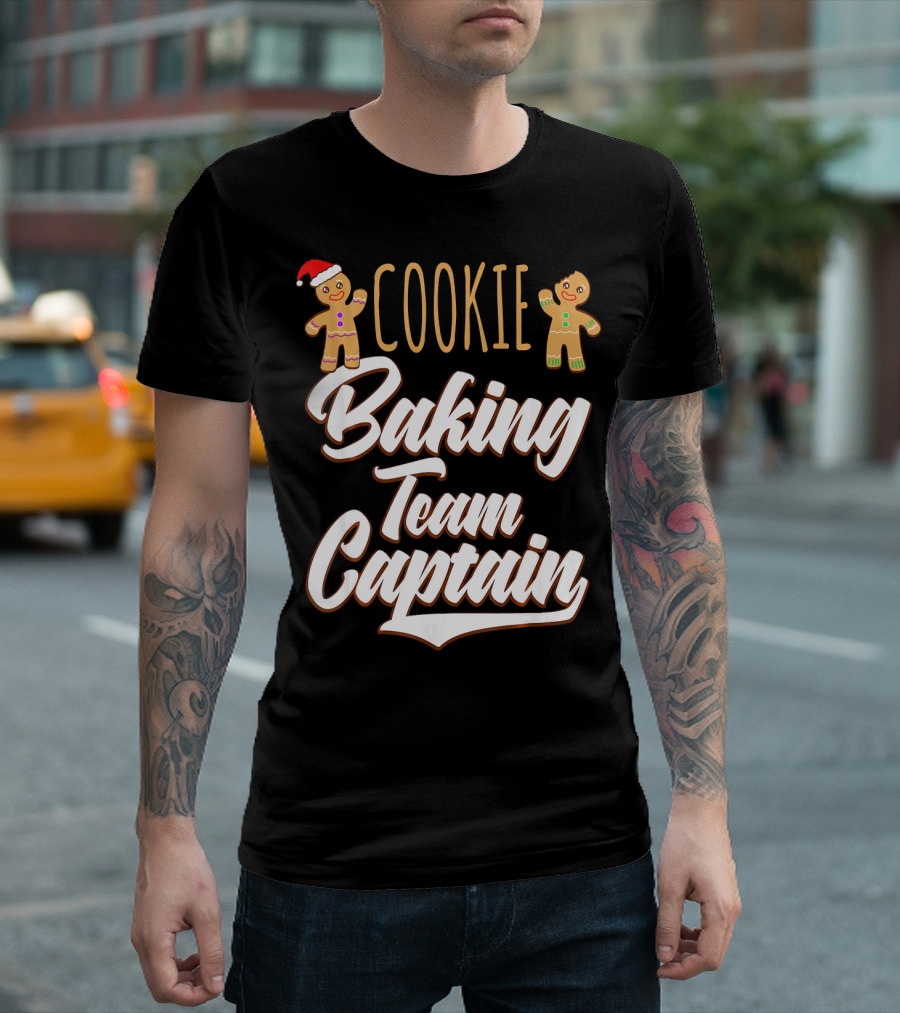 Cookie Baking Team Captain Santa Gingerbread T-Shirt