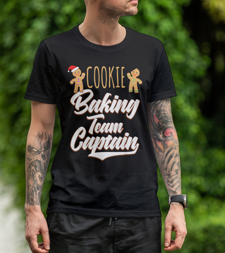 Cookie Baking Team Captain Santa Gingerbread T-Shirt