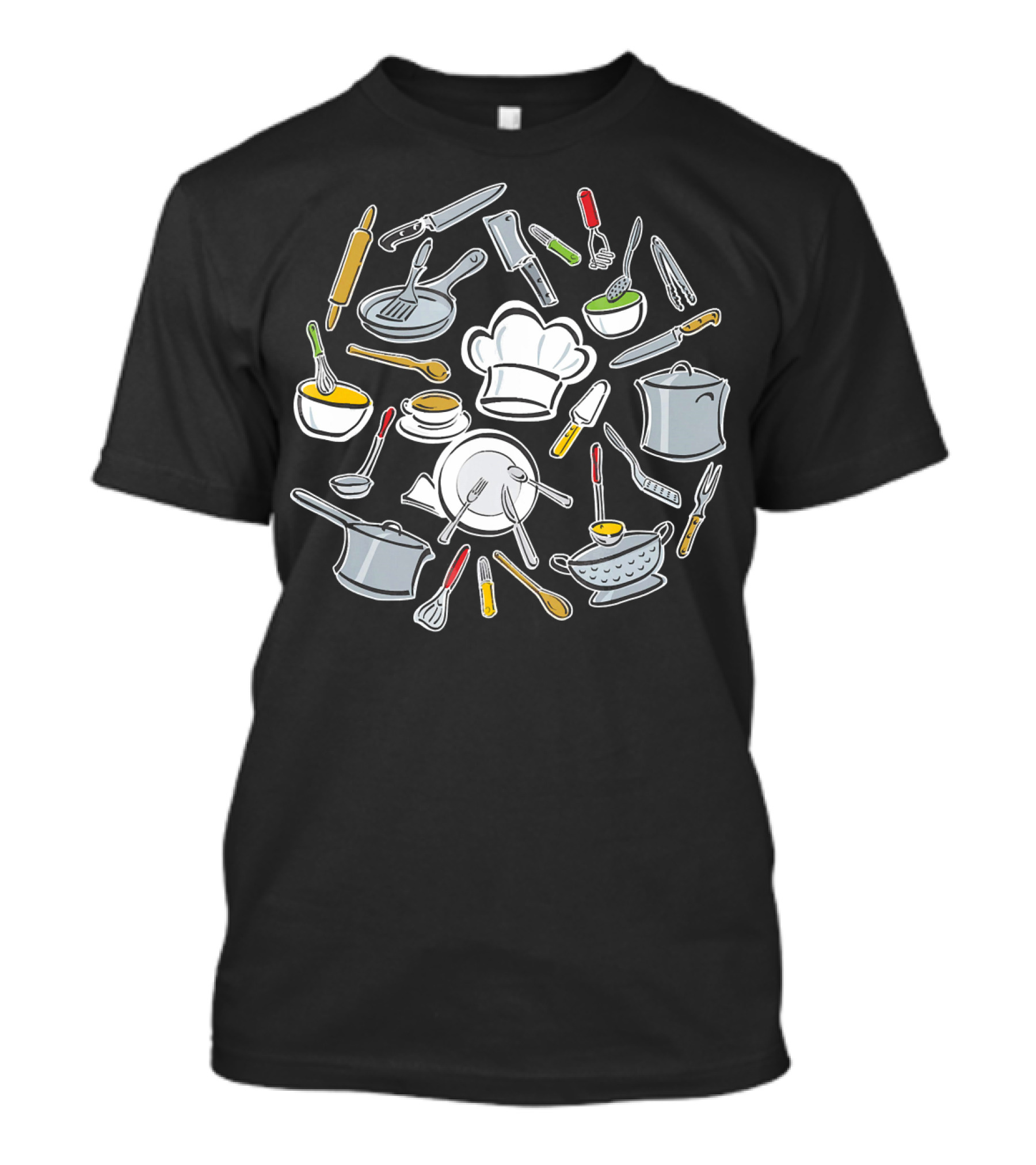 Chefs Hat Culinary Kitchen Tools And Utensils T-Shirt