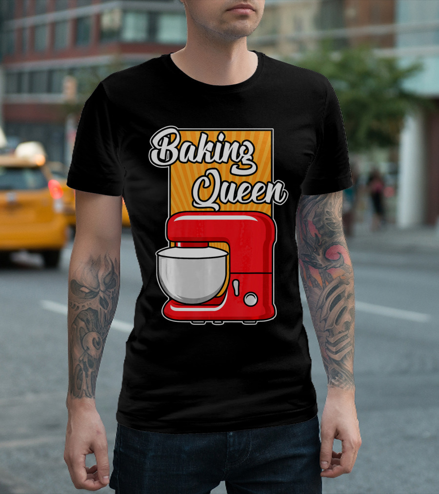 Baking Queen Mixer Retro Kitchen T-Shirt