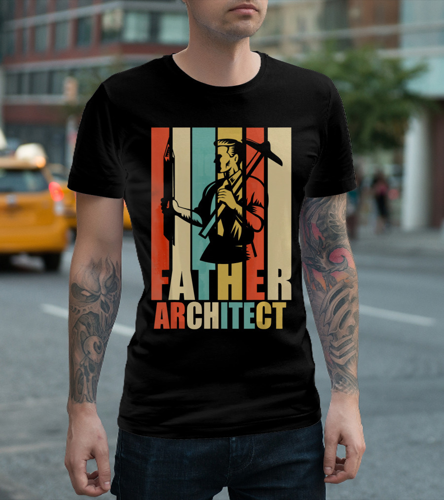Father Vintage Retro Architect T-Shirt