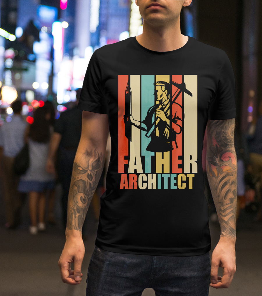 Father Vintage Retro Architect T-Shirt