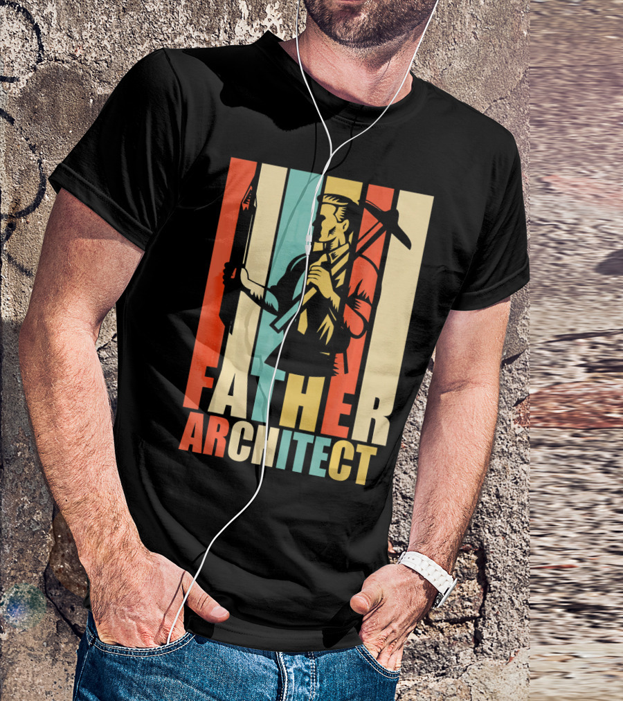 Father Vintage Retro Architect T-Shirt