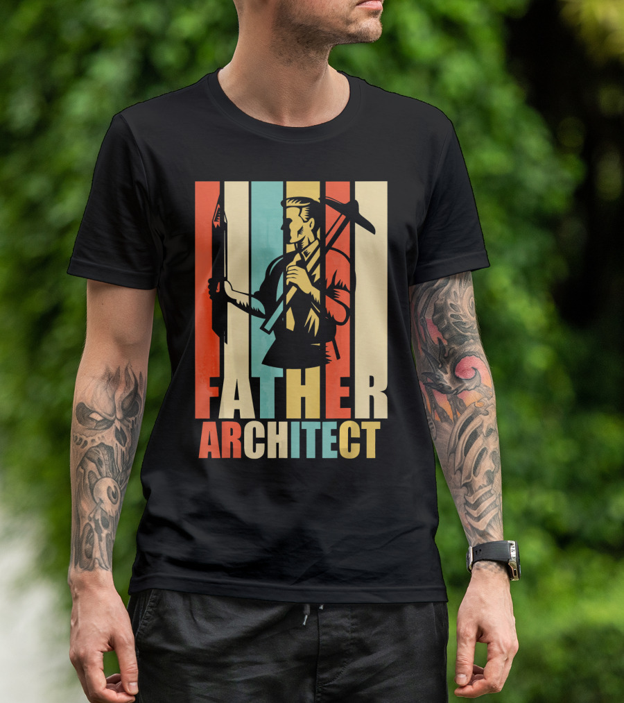 Father Vintage Retro Architect T-Shirt