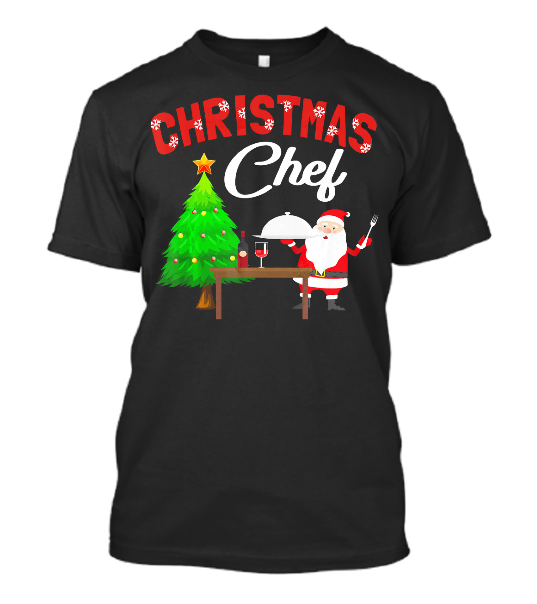 Christmas Chef Santa Cooking Baking Xmas T-Shirt