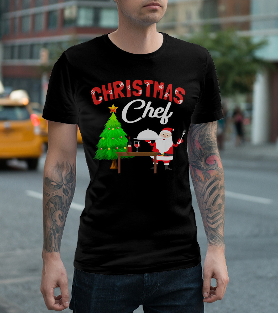 Christmas Chef Santa Cooking Baking Xmas T-Shirt