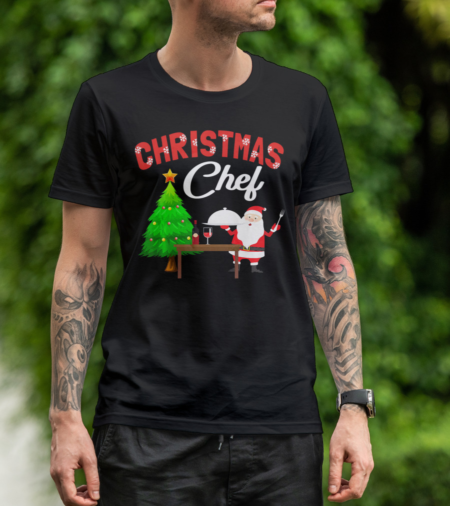 Christmas Chef Santa Cooking Baking Xmas T-Shirt