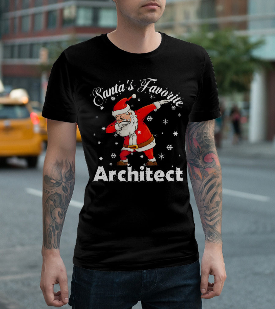 Santa's Favorite Architect Dabbing Santa T-Shirt