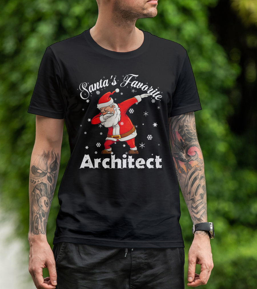 Santa's Favorite Architect Dabbing Santa T-Shirt