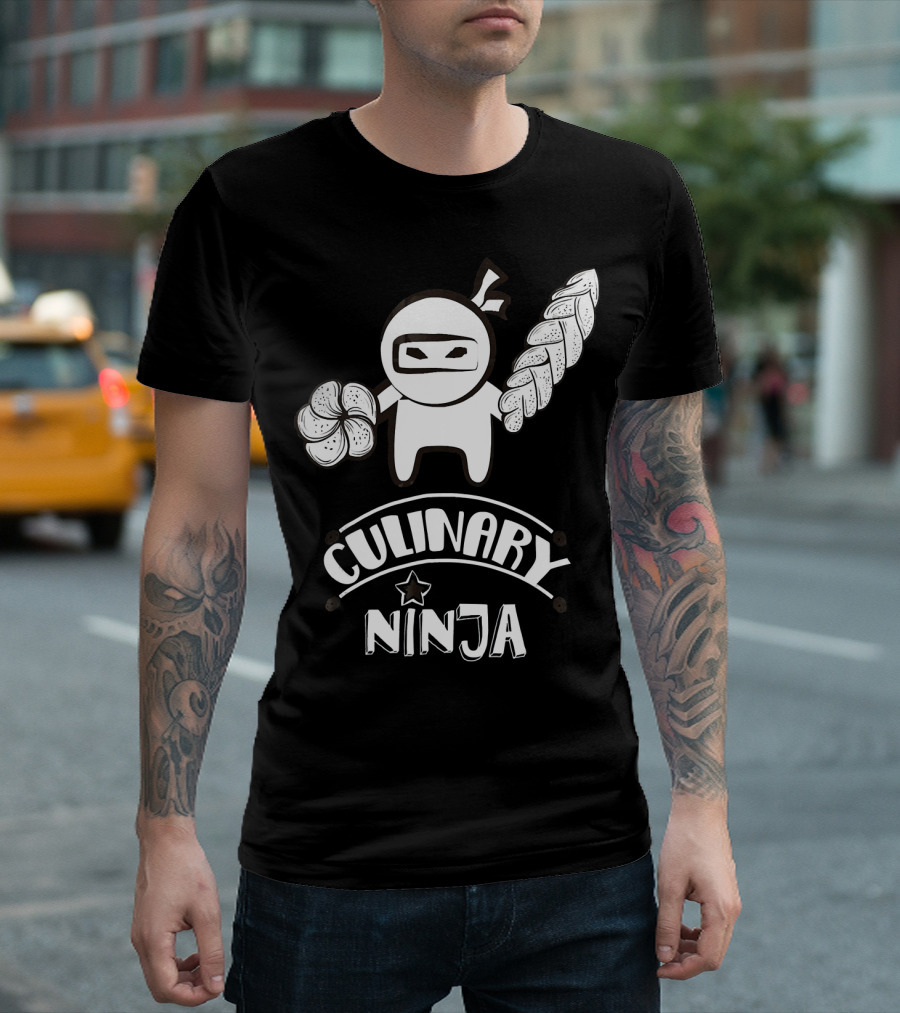 Culinary Ninja Cooking with Whisk and Ladle T-Shirt