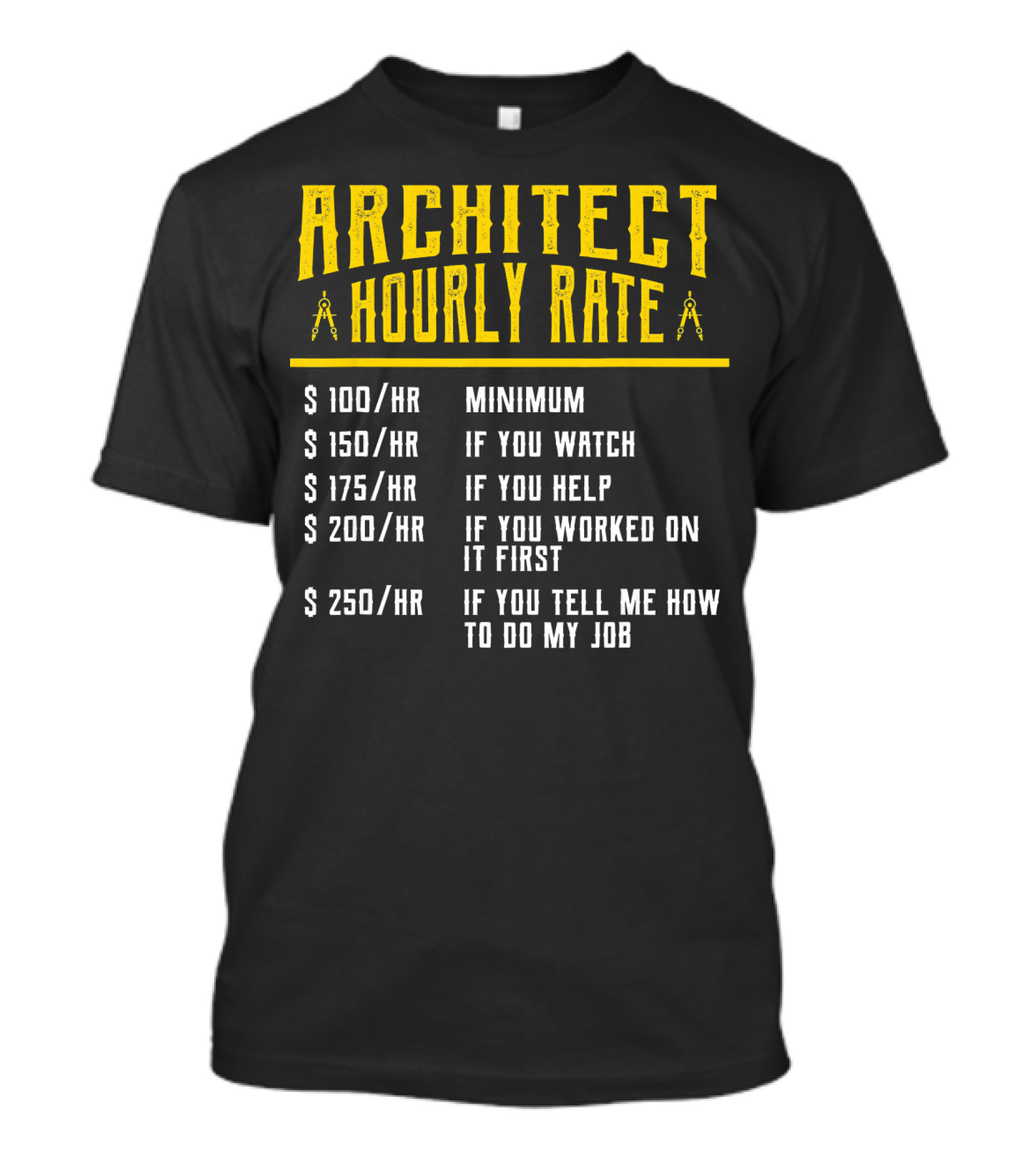 Architect Hourly Rate Minimum If You Watch Help Tell Me How To Do My Job T-Shirt