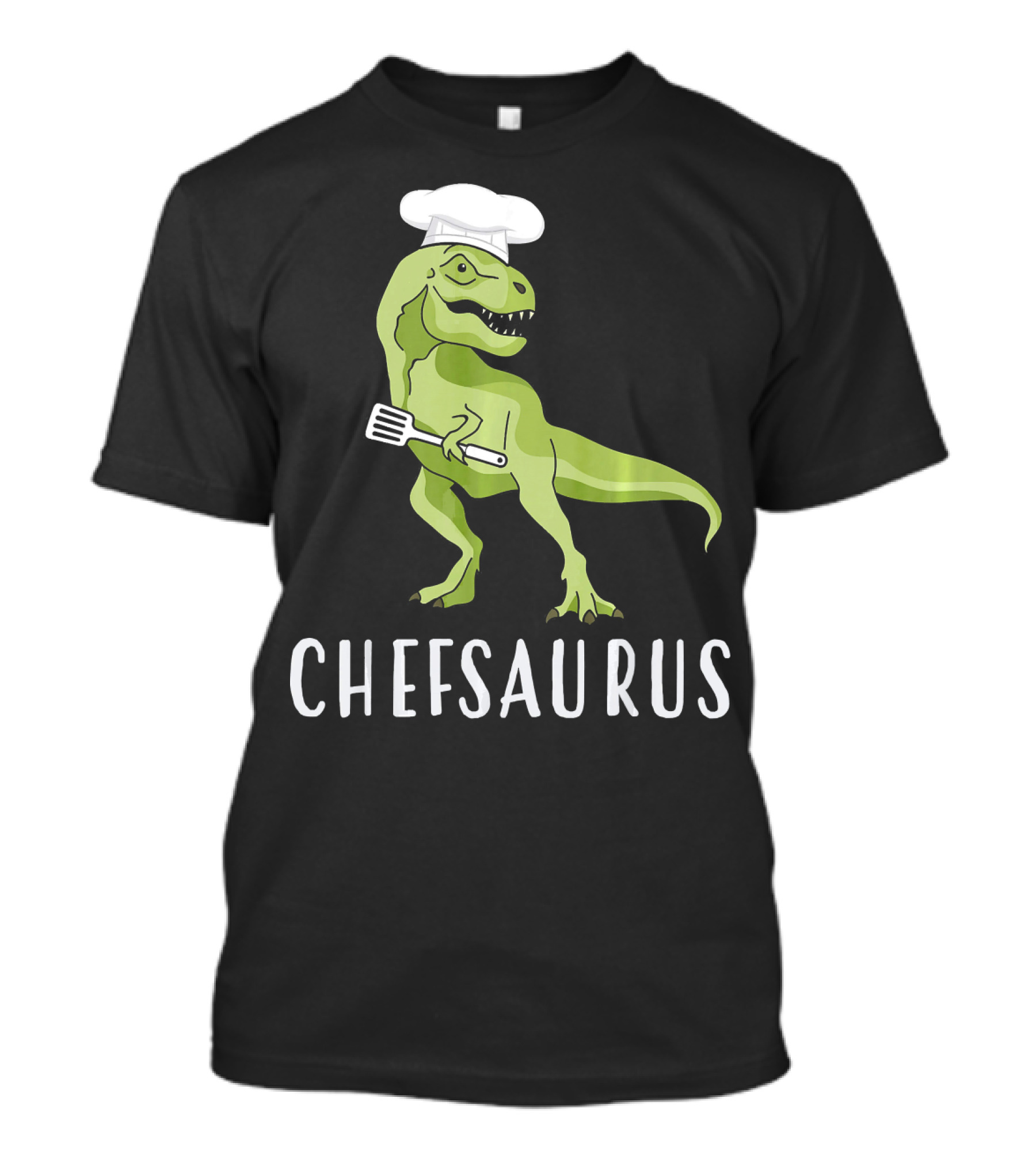 Chefsaurus Dinosaur With Chef Hat And Spatula Cooking Humor T-Shirt