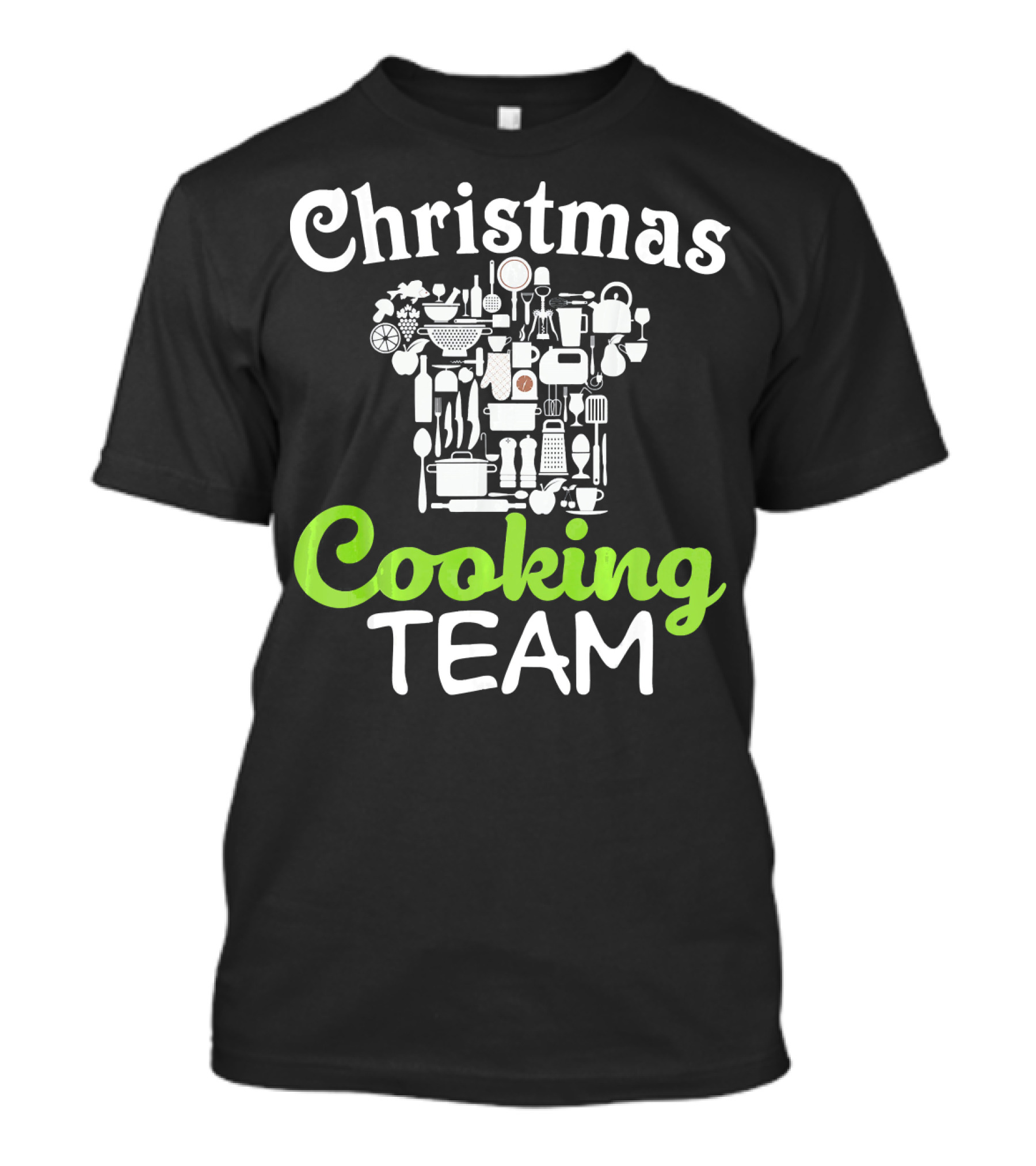 Christmas Cooking Team Chef Cook Holiday Kitchen Utensils T-Shirt