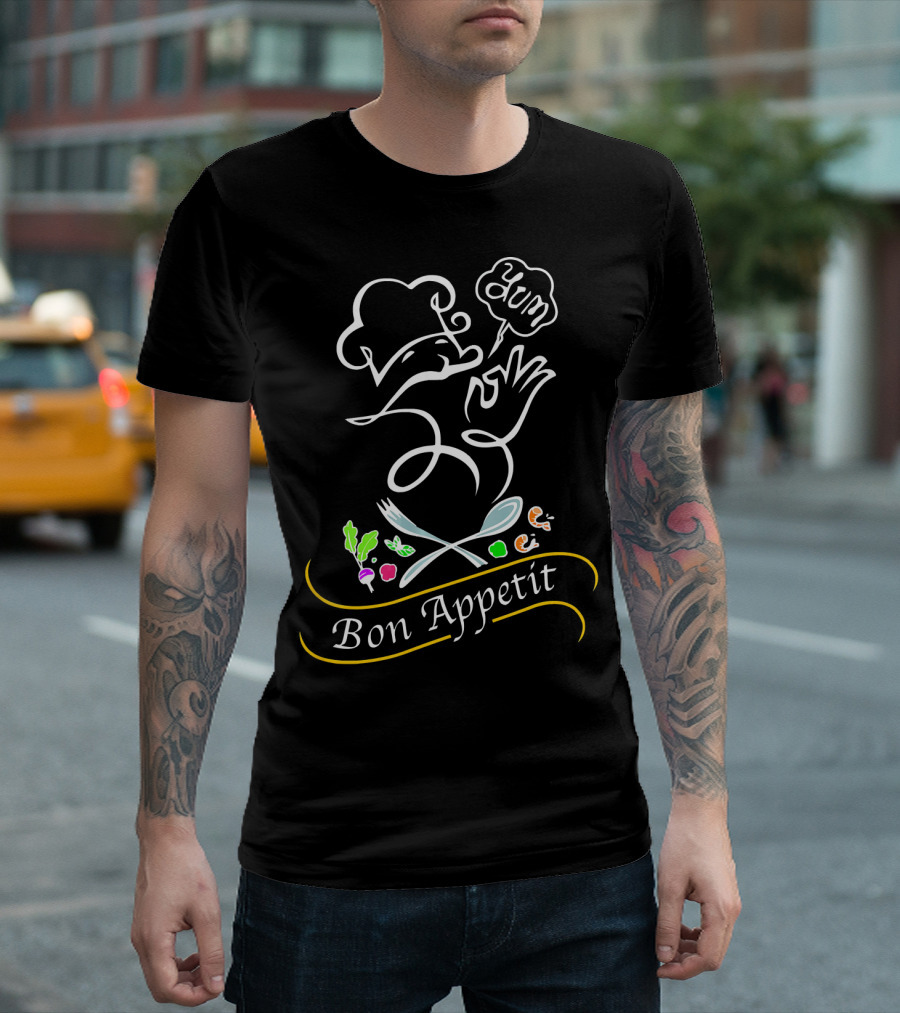 Bon Appetit Chef Yum Cooking Kitchen T-Shirt